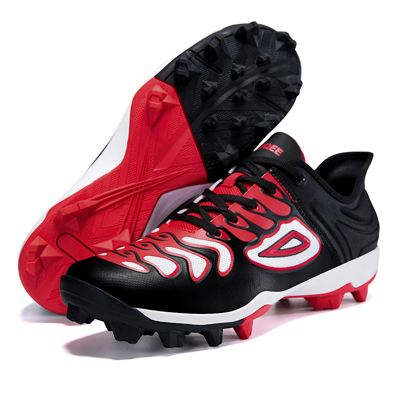 Gradient Flame Breathable Baseball Turf Shoes