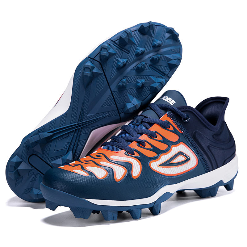 Gradient Flame Breathable Baseball Turf Shoes