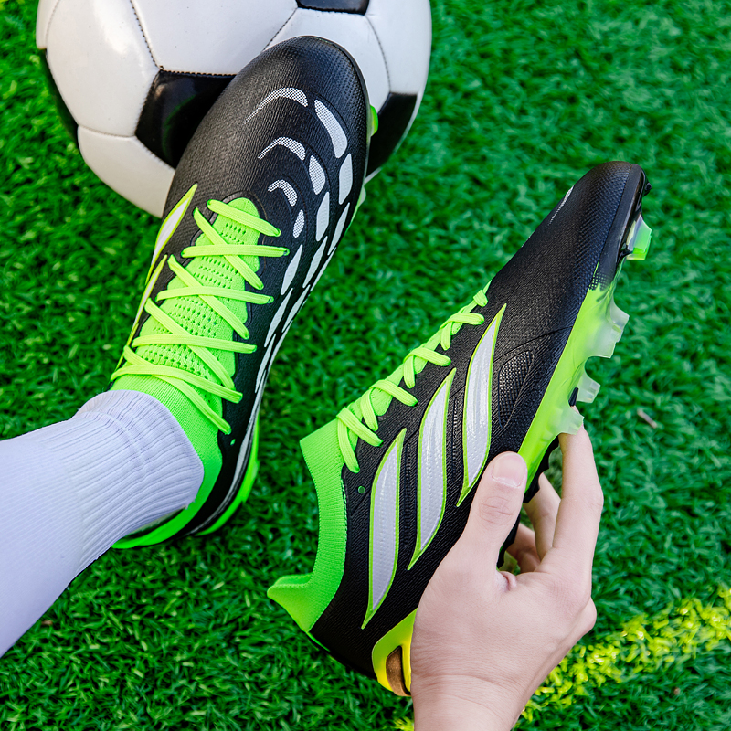 Unisex FG Firm Ground Soccer Cleats Knitted Football Boots