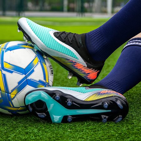 Unisex Gradient FG Knitted Soccer Cleats Football Boots - Image 5
