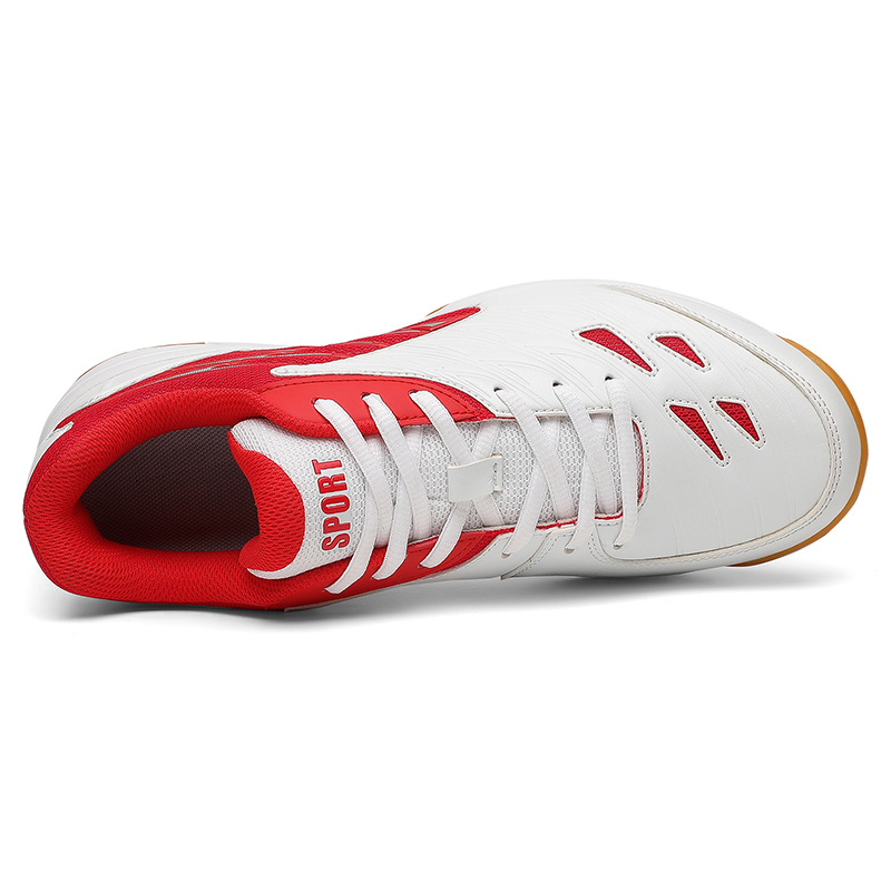 Men Professional Lace Up Badminton Court Shoes