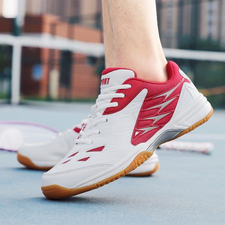 Men Professional Lace Up Badminton Court Shoes - Image 5