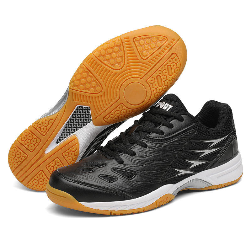 Men Professional Lace Up Badminton Court Shoes