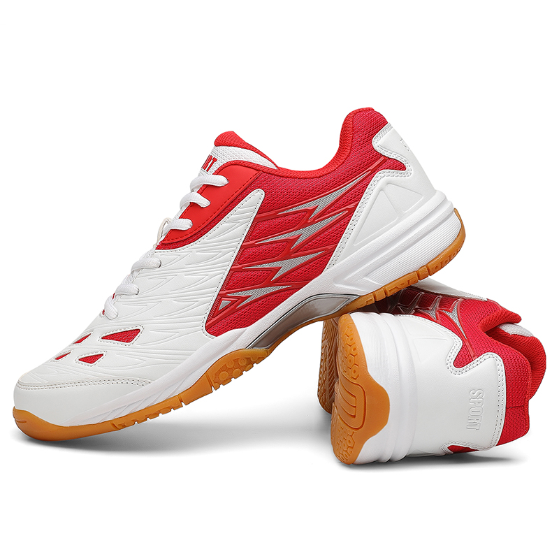Men Professional Lace Up Badminton Court Shoes