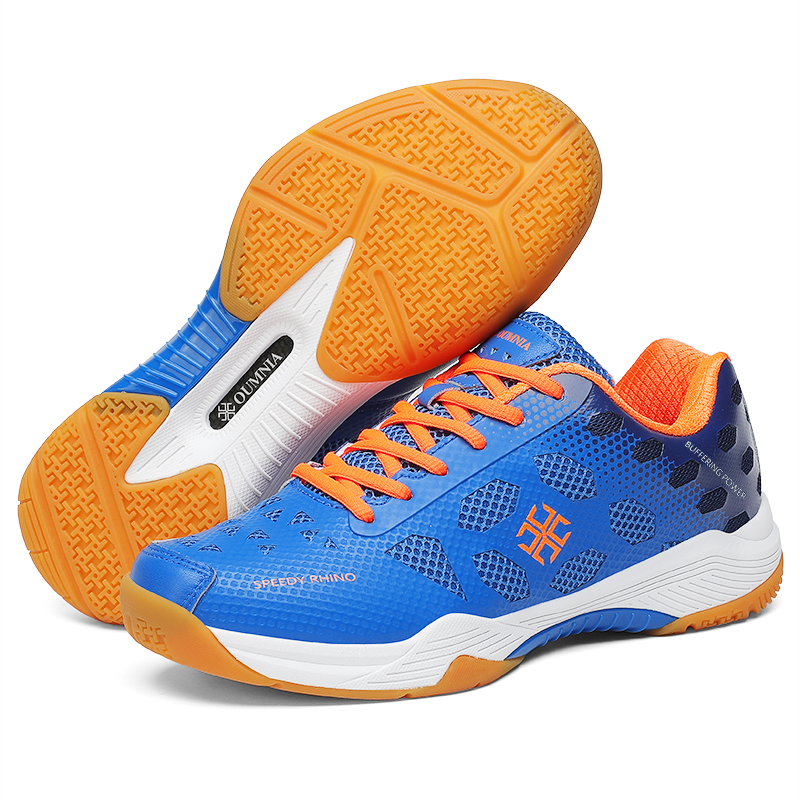 Men Lace Up Gum Sole Professional Badminton Shoes