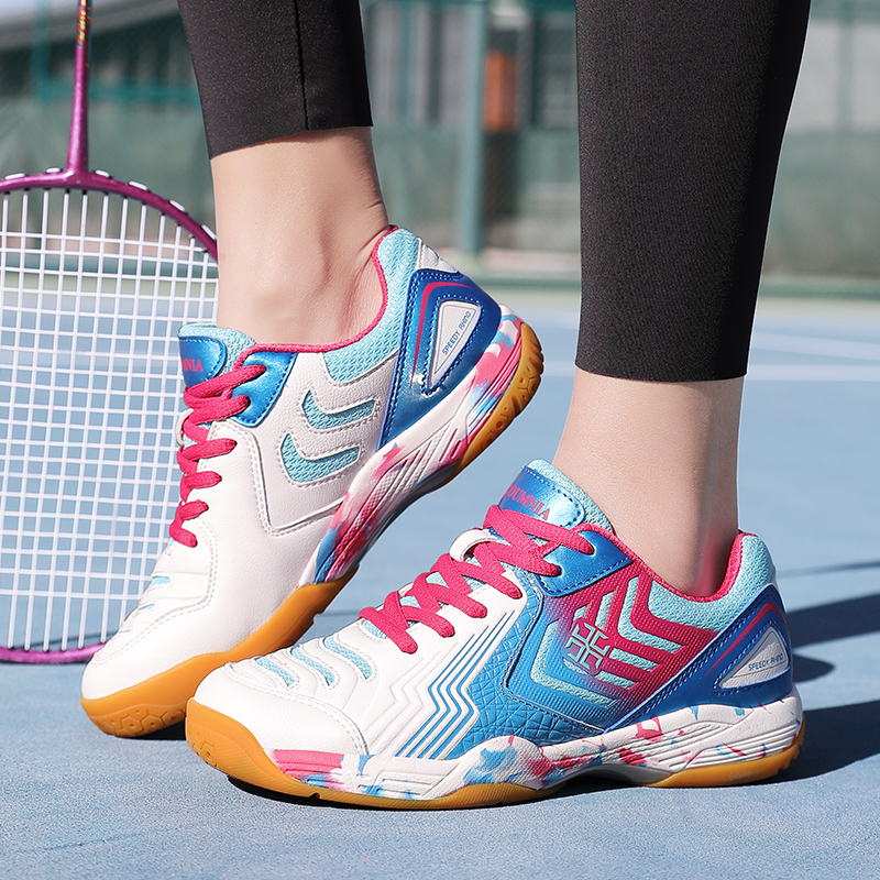 Women Non Marking Gum Sole Professional Badminton Shoes