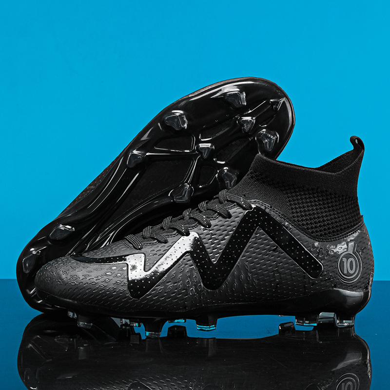 Unisex High Cut TF Knitted Soccer Cleats Marble Print Football Boots