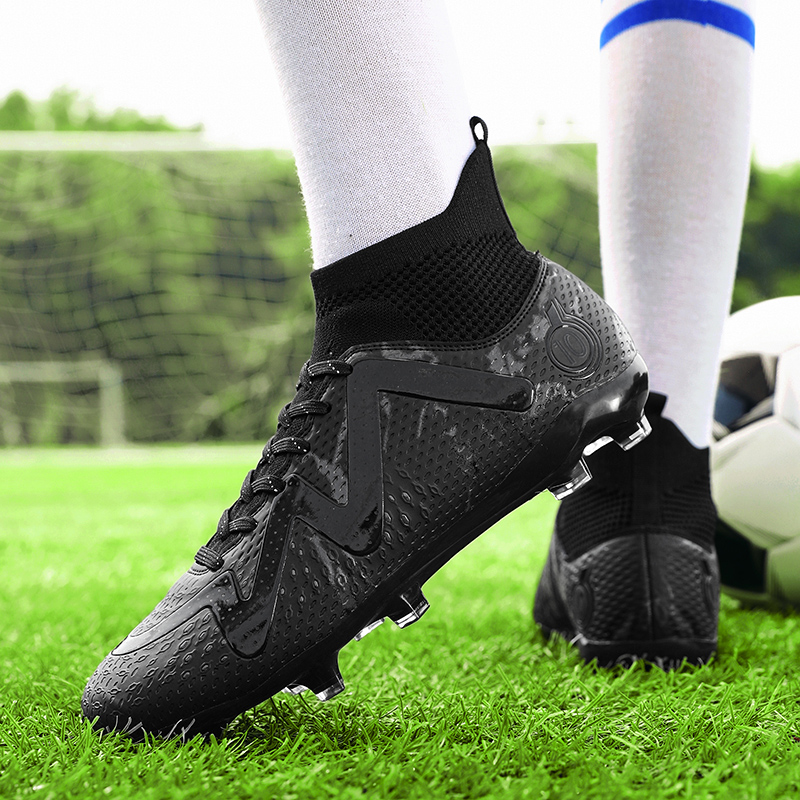 Unisex High Cut FG Soccer Cleats High Ankle Football Boots