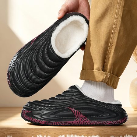 Unisex Artificial Fur Lined EVA Winter Clogs for Men Women - Image 2