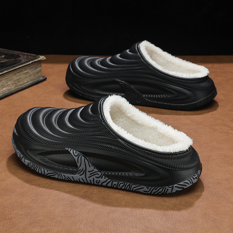 Unisex Artificial Fur Lined EVA Winter Clogs for Men Women