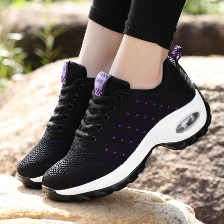 Women Fly Knit Air Cushion Dance Sneakers - Image 5