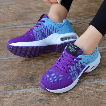 Women Fly Knit Air Cushion Sneakers - Image 1