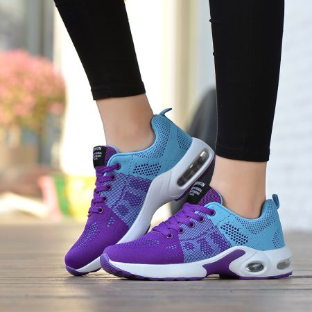 Women Fly Knit Air Cushion Sneakers - Image 5