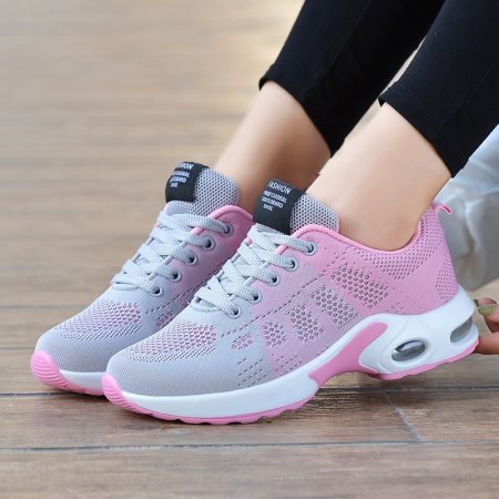 Women Fly Knit Air Cushion Sneakers - Image 7