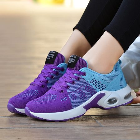 Women Fly Knit Air Cushion Sneakers - Image 6