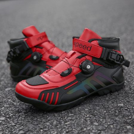 Men BOA Buckle Protective Motorcycle Riding Boots - Image 1