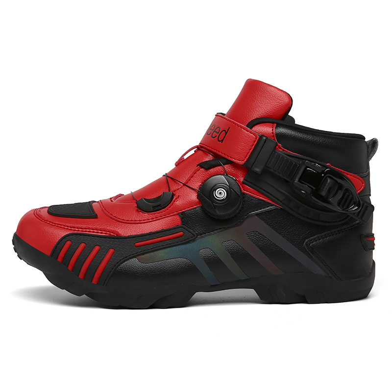 Men BOA Buckle Protective Motorcycle Riding Boots