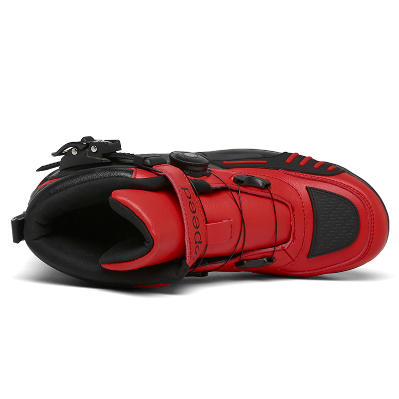 Men BOA Buckle Protective Motorcycle Riding Boots