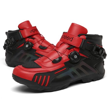 Men BOA Buckle Protective Motorcycle Riding Boots - Image 6