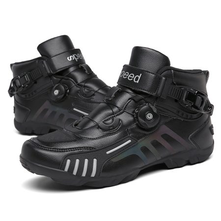 Men BOA Buckle Protective Motorcycle Riding Boots - Image 8