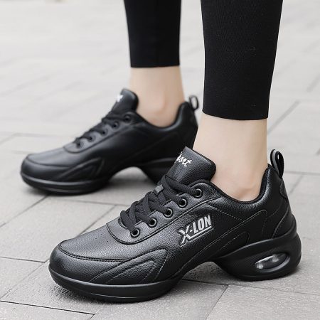 Women Microfiber Air Cushion Dance Sneakers - Image 1