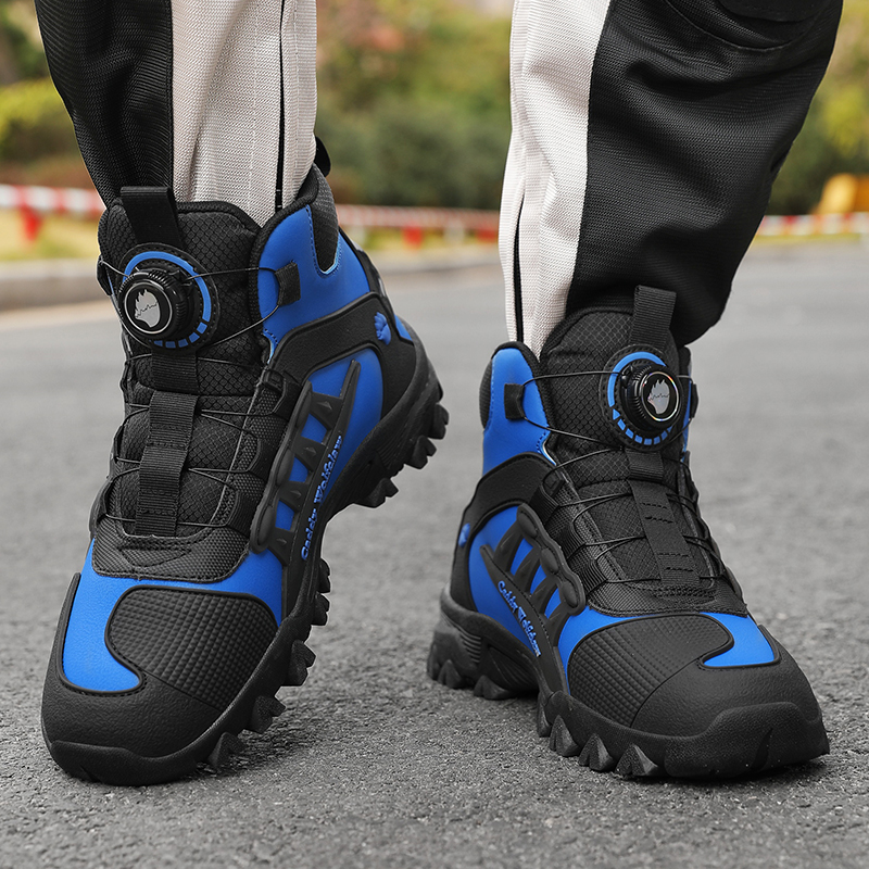 Men High Top Motorcycle Riding Boots