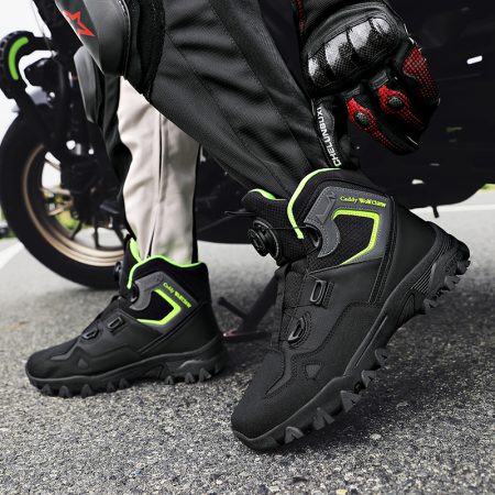 Men Rotary BOA Buckle Motorcycle Riding Boots - Image 1