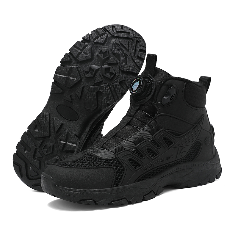 Men Breathable Rotary BOA Buckle Motorcycle Riding Boots