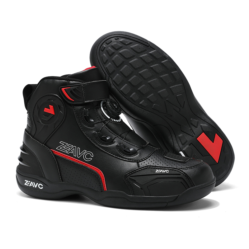 Men BOA Buckle Racing Motorcycle Riding Boots
