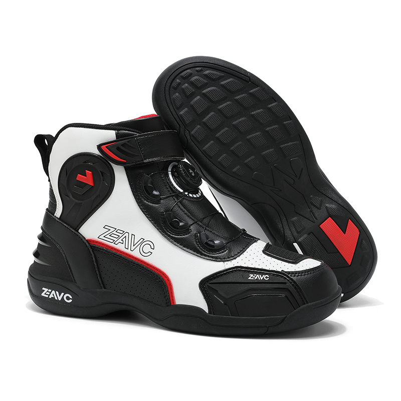 Men BOA Buckle Racing Motorcycle Riding Boots