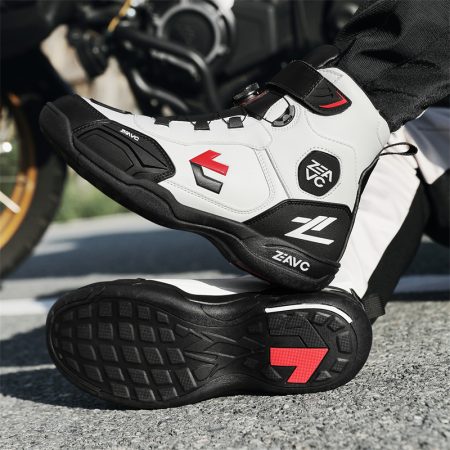 Men BOA Buckle Motorcycle Racing Riding Boots - Image 1