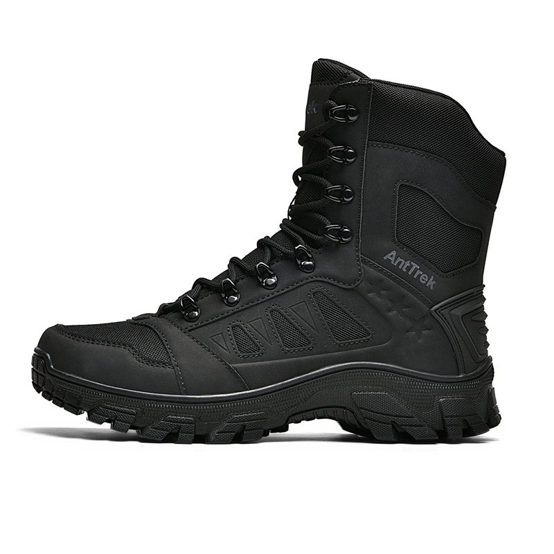 Men High Top Tactical Combat Boots Non Slip Rubber Sole