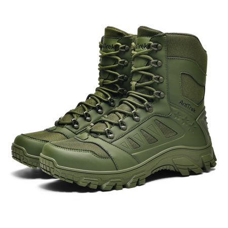 Men High Top Tactical Combat Boots Non Slip Rubber Sole - Image 8