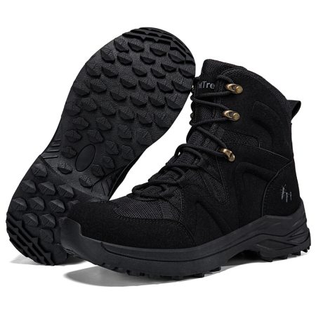 Men High Top Tactical Hiking Boots Rubber Outsole - Image 8