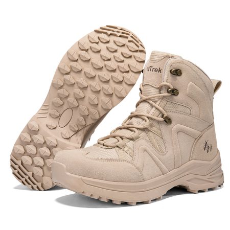 Men High Top Tactical Hiking Boots Rubber Outsole - Image 7