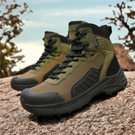 Men High Top Tactical Hiking Boots With Toe Protection - Image 1