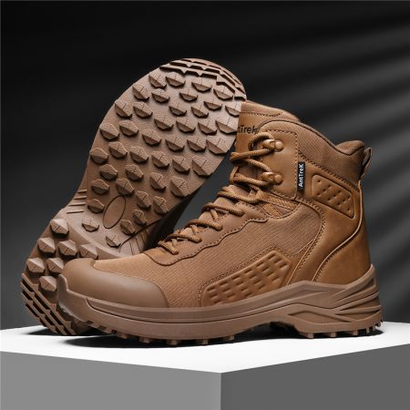 Men High Top Tactical Hiking Boots With Toe Protection - Image 7