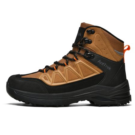 Men High Top Hiking Boots Reinforced Toe Rubber Sole - Image 2