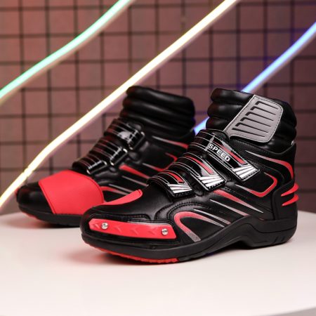 Men Triple Velcro Motorcycle Racing Boots - Image 7