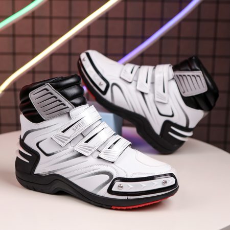 Men Triple Velcro Motorcycle Racing Boots - Image 8