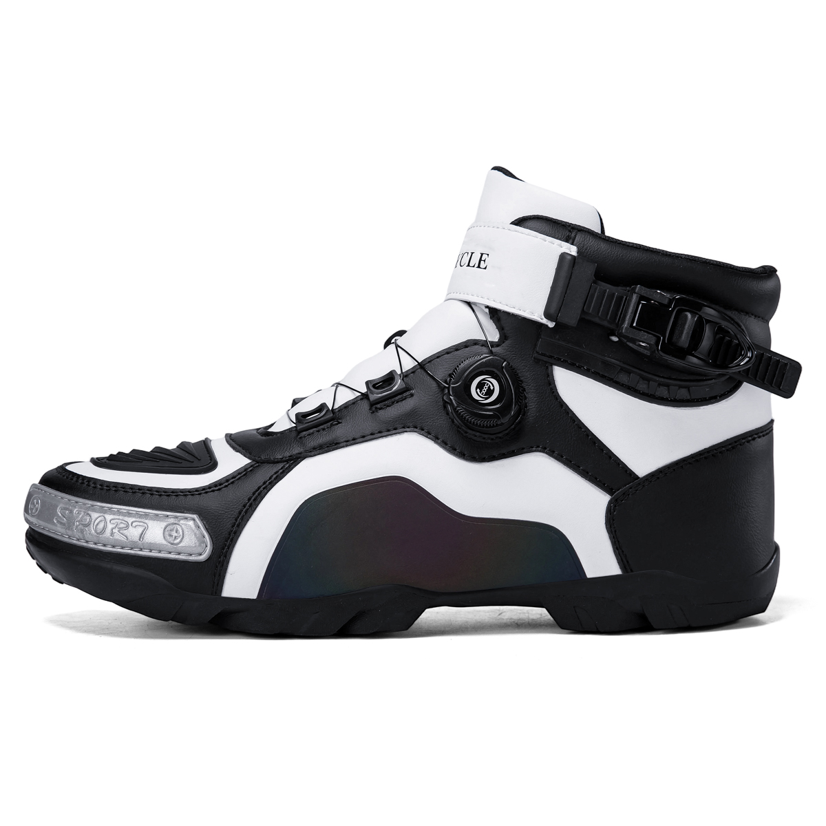 Men BOA Buckle Protective Motorcycle Riding Boots - Image 2