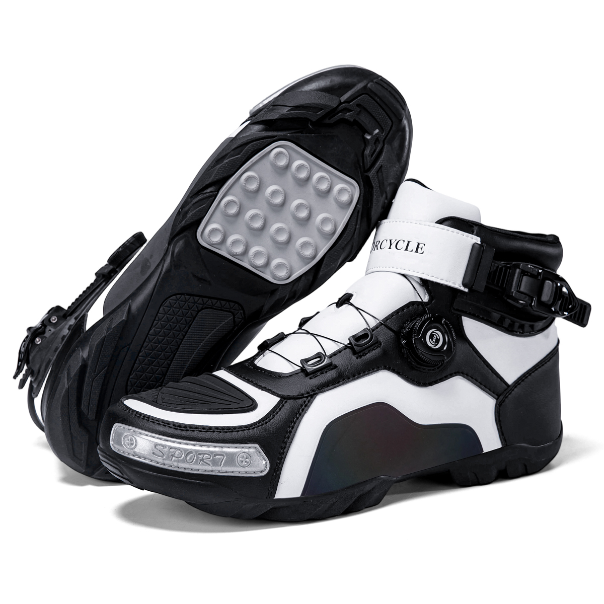 Men BOA Buckle Protective Motorcycle Riding Boots - Image 6