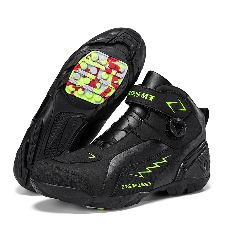 Men BOA Buckle Breathable Motorcycle Riding Boots