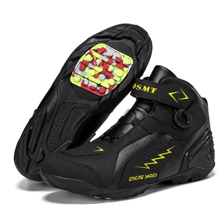 Men BOA Buckle Breathable Motorcycle Riding Boots - Image 7