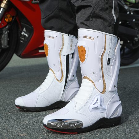 Unisex Tall Full Protective Motorcycle Racing Boots - Image 1
