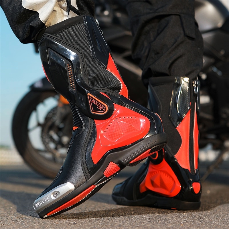 Men Tall Full Protective Motorcycle Racing Boots