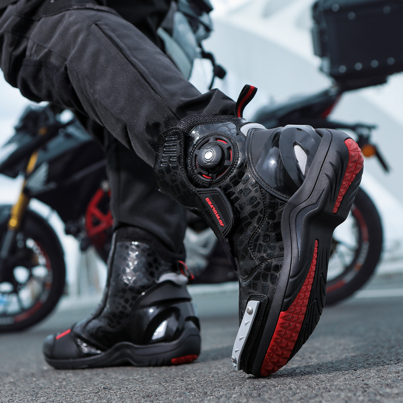 Unisex BOA Metal Toe Motorcycle Riding Boots