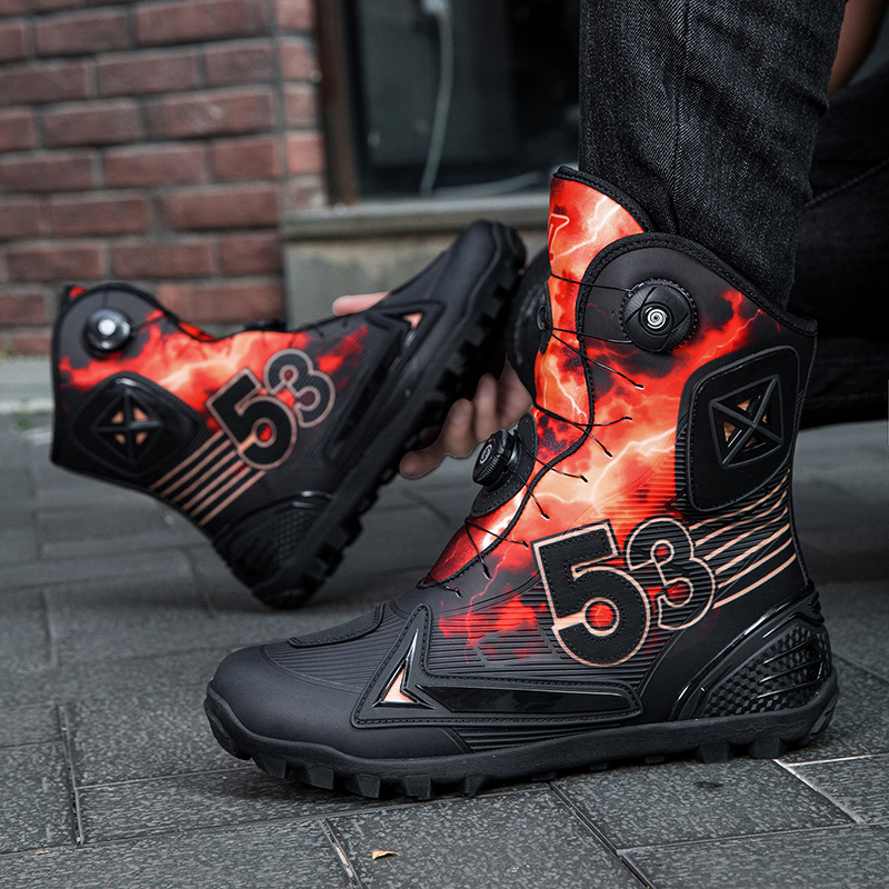 Men Dual BOA Offroad Motocross Motorcycle Boots