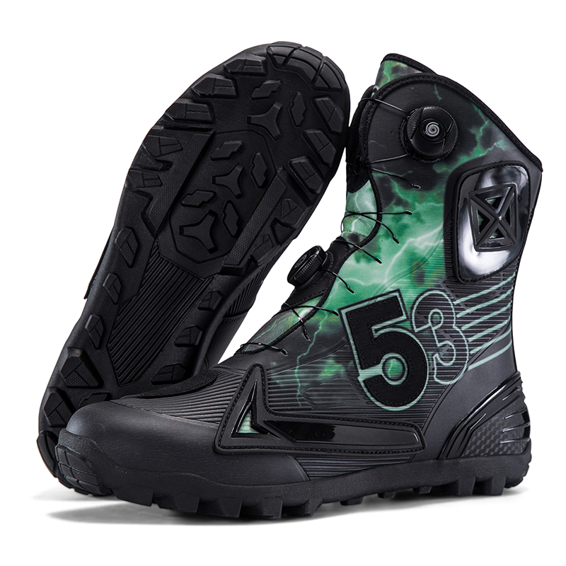 Men Dual BOA Offroad Motocross Motorcycle Boots