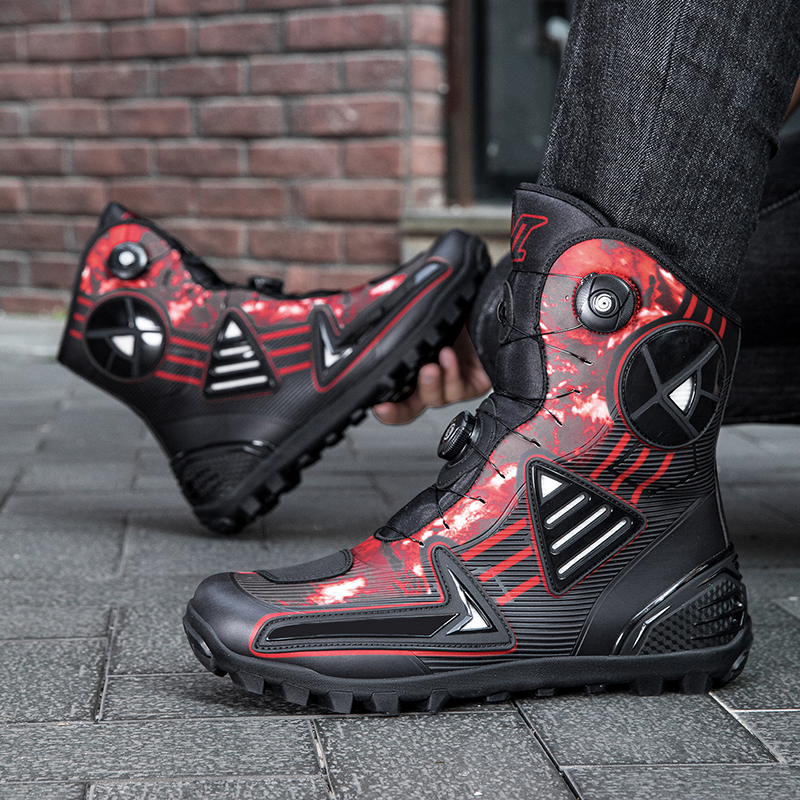 Men Dual BOA Offroad Motocross Motorcycle Boots